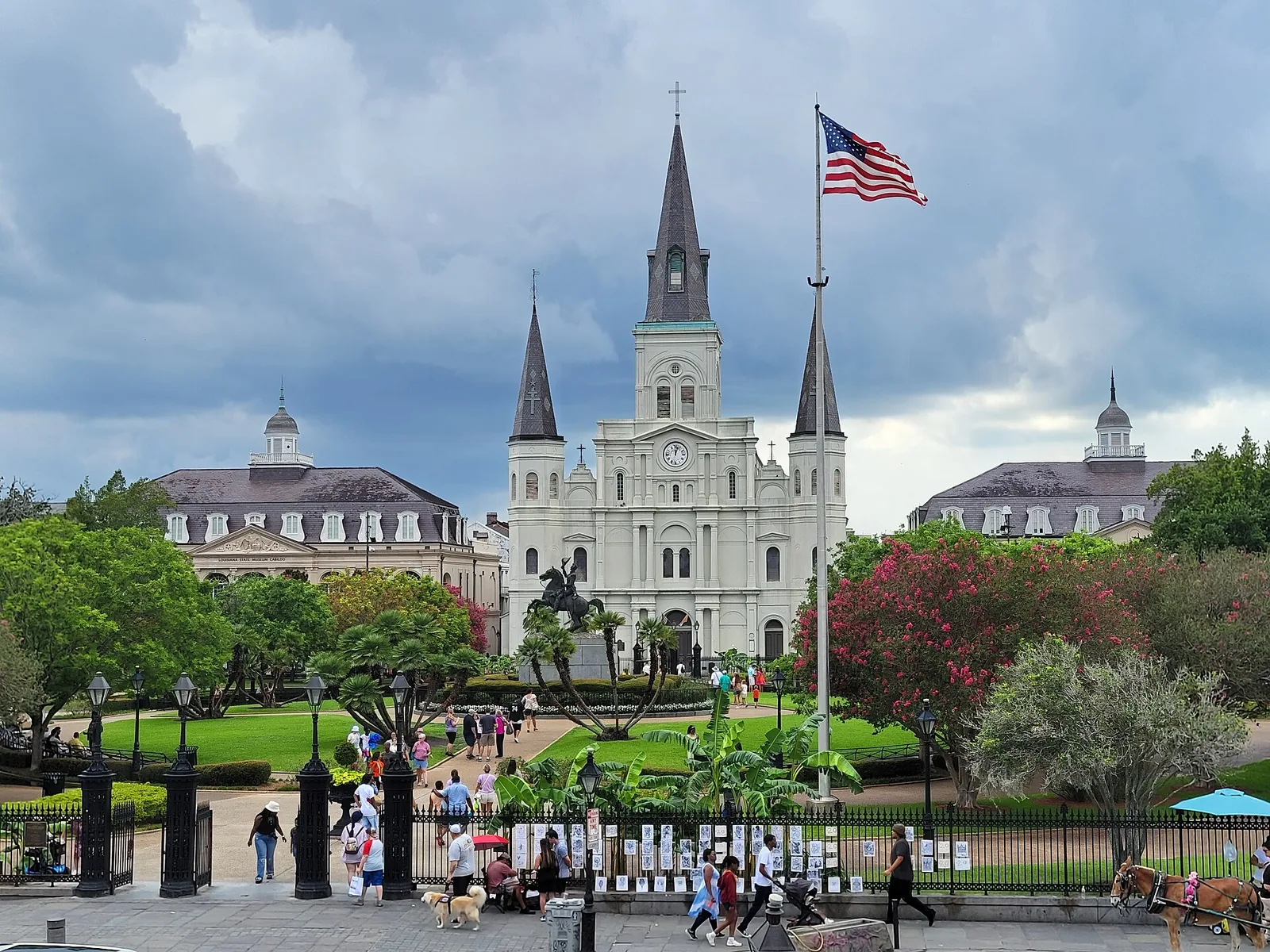 Jackson Square and St. Louis Cathedral in the French Quarter of New Orleans