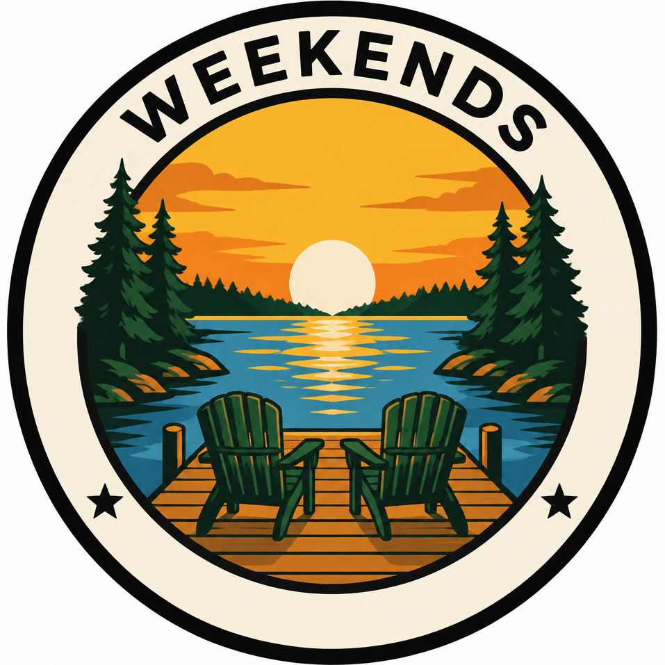 Weekends lakeside dock badge